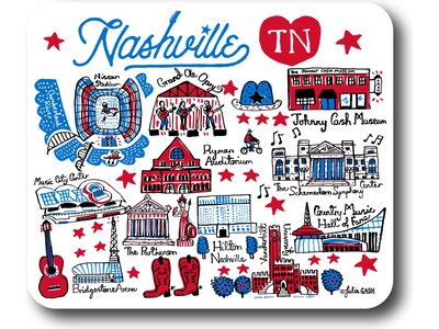 OTM Essentials Artist Series: Julia Gash Nashville Non-Skid Mouse Pad, Multicolor (OP-MH-JG1-042)