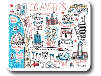 OTM Essentials Artist Series: Julia Gash Los Angeles Non-Skid Mouse Pad, Multicolor (OP-MH-JG1-041)