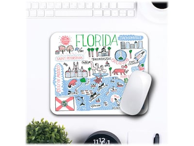 OTM Essentials Artist Series: Julia Gash Florida Non-Skid Mouse Pad, Multicolor (OP-MH-JG1-055)