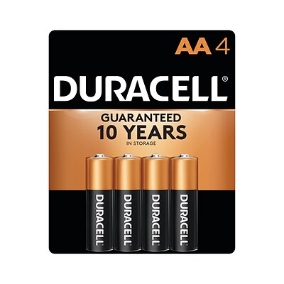 Duracell Coppertop AA Alkaline Batteries, 4/Pack (MN1500B4Z)