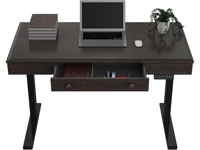 FlexiSpot 48"W Electric Adjustable Standing Desk, Brown (UD5B-OFF)