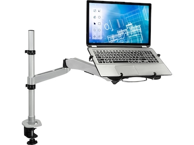 Mount-It! Desk Mount with USB-Powered Cooling Fan for 17" Laptops, Gray/Black (MI-75806)