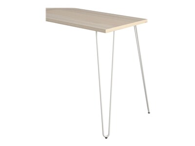 Ameriwood Haven 55" L-Shaped Desk with Riser, Natural/White (5640914COM)