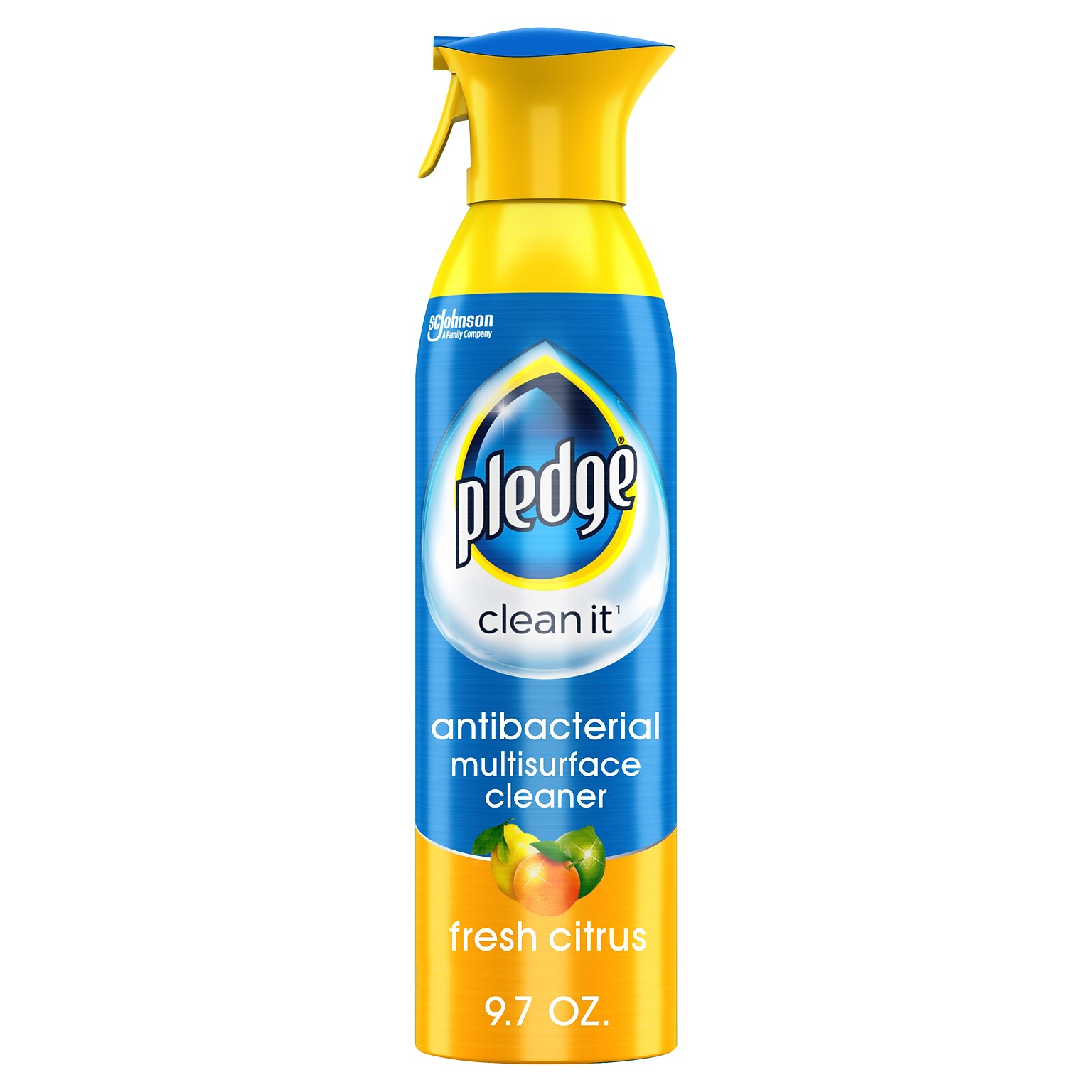 Pledge Clean-It Antibacterial All-Purpose Cleaners, Fresh Citrus Scent, 9.7 oz., 6/Carton (336276CT)