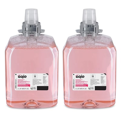 GOJO FMX-20 Foaming Hand Soap Refill, Cranberry Scent, 2000 mL, 2/Carton (5261-02)