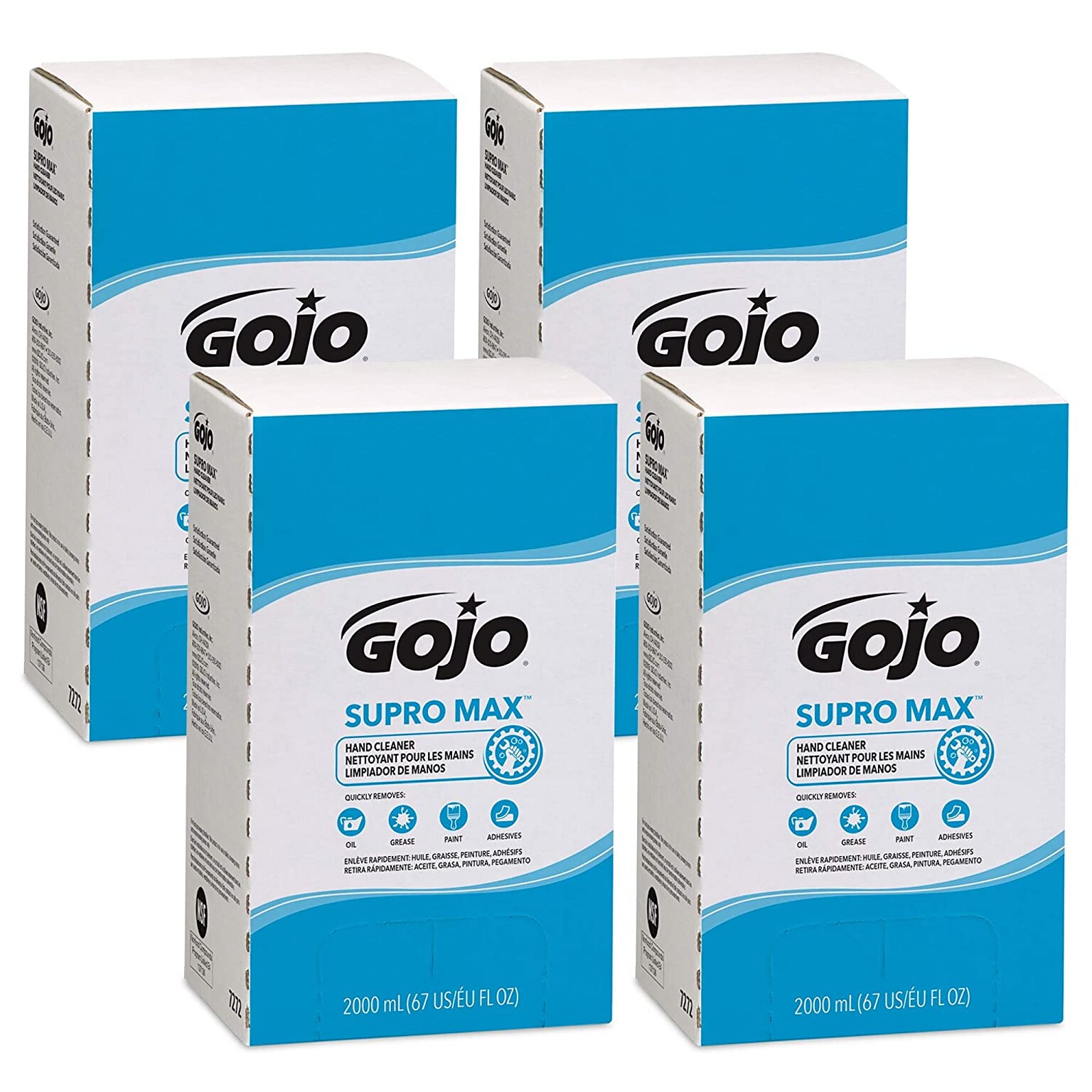 GOJO Supro Max Liquid Hand Soap Refill for PRO TDX Dispenser, Citrus Scent, 2000 ml., 4/Carton (7272-04)