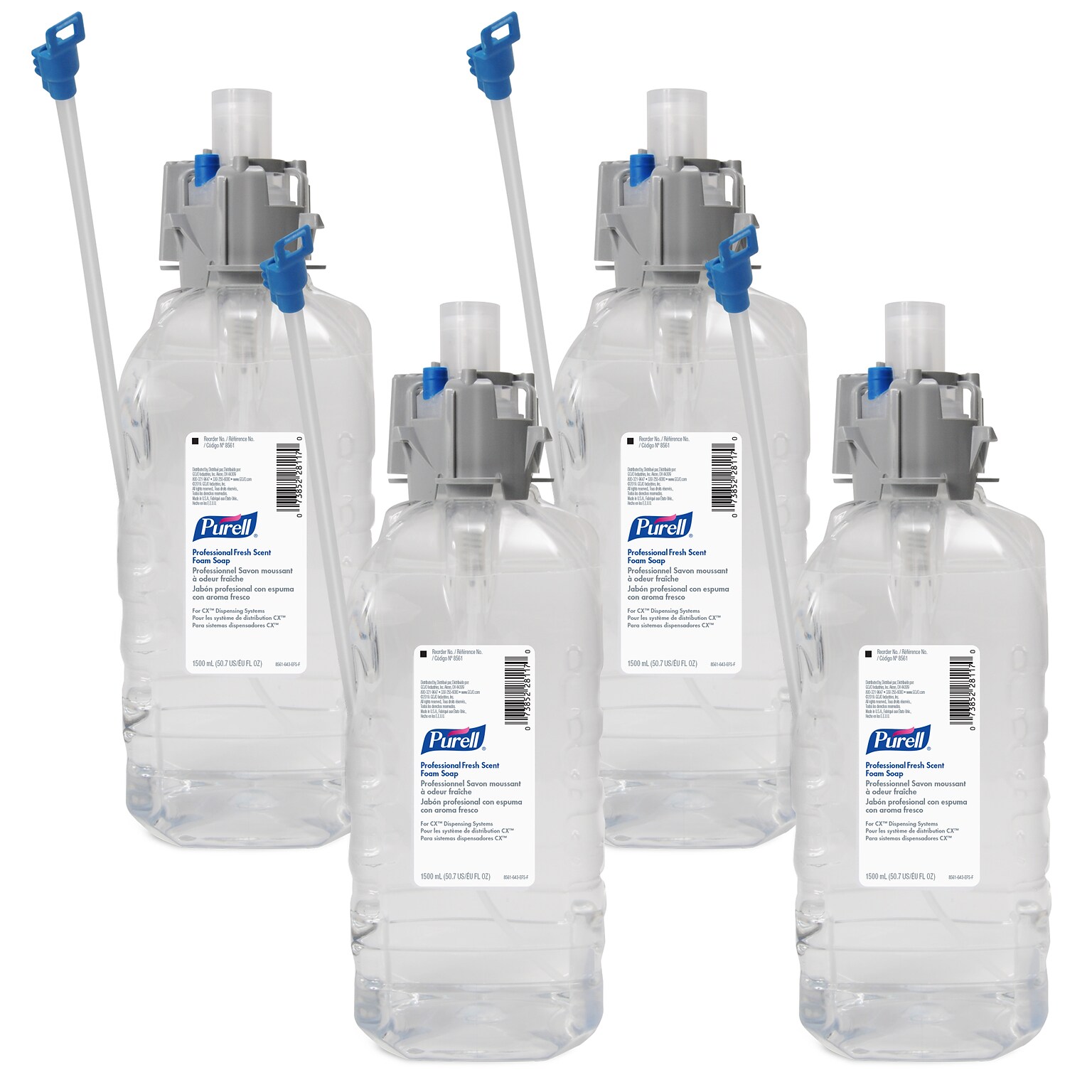 PURELL Professional Foaming Hand Soap Refill for CX Dispenser, Fresh Scent, 1500ml., 4/Carton (8561-04)