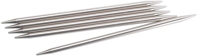 ChiaoGoo Size 9/5.5mm Double Point Stainless Steel Knitting Needles 6, 5/Pkg (6006-9)