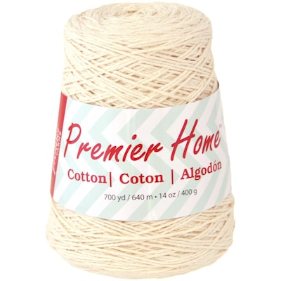 Premier Yarns Cream Home Cotton Yarn - Solid Cone (1033-02)
