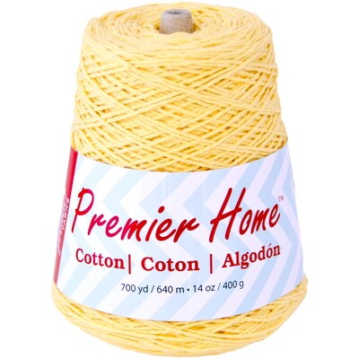 Premier Yarns Yellow Home Cotton Yarn - Solid Cone (1033-03)