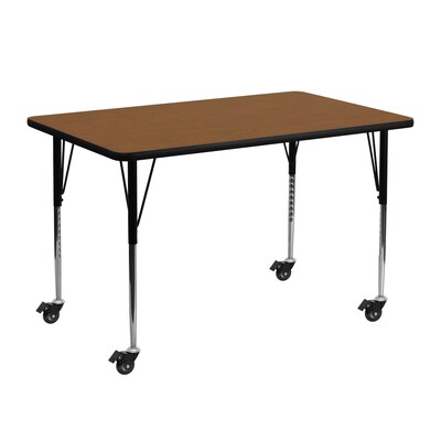 Flash Furniture Rectangle Activity Table, Oak (XUA2448RECOKHAC)