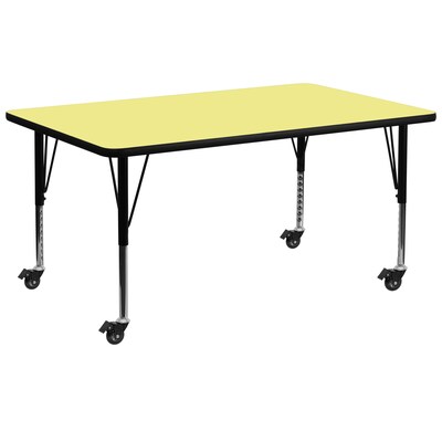 Flash Furniture Rectangle Activity Table, Yellow (XUA3072RECYLTPC)