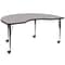 Flash Furniture Wren Kidney Mobile Activity Table, 48 x 96, Height Adjustable, Gray (XUA4896KIDGYT