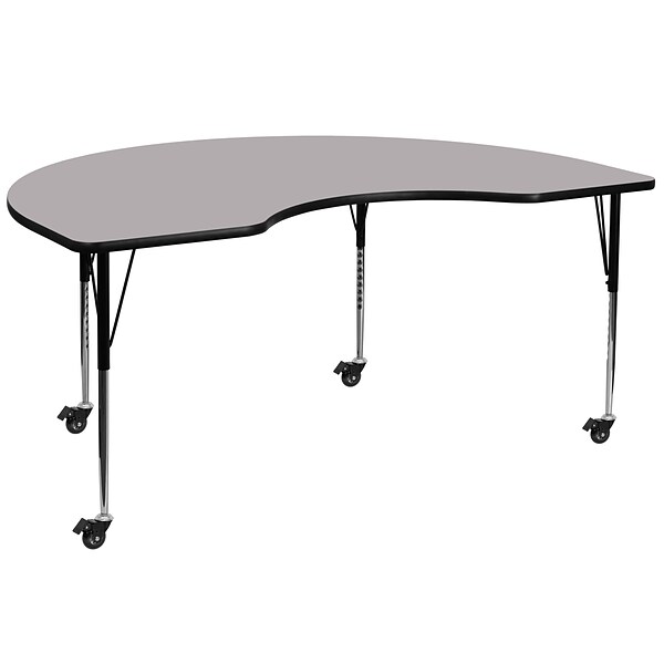 Flash Furniture Kidney Activity Table, Gray (XUA4872KIDGYTAC)