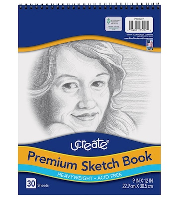 Pacon Art1st 9 x 12 Spiral Bound Sketch Book, 30 Sheets/Book (103207)