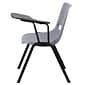 Flash Furniture Ergonomic Shell Chair, Gray, with Left-Handed Flip-Up Tablet Arm (RUTEO1GYLTAB)