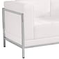 Flash Furniture HERCULES Imagination Series 57" LeatherSoft Loveseat with Encasing Frame, Melrose White (ZBIMAGLSWH)