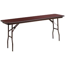 Flash Furniture Floyd Folding Table, 72 x 18, Mahogany (YT1872HIGHWAL)