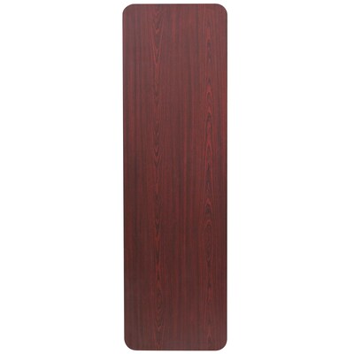 Flash Furniture Floyd Folding Table, 60" x 18", Mahogany (YT1860HIGHWAL)