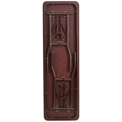 Flash Furniture Floyd Folding Table, 60" x 18", Mahogany (YT1860HIGHWAL)