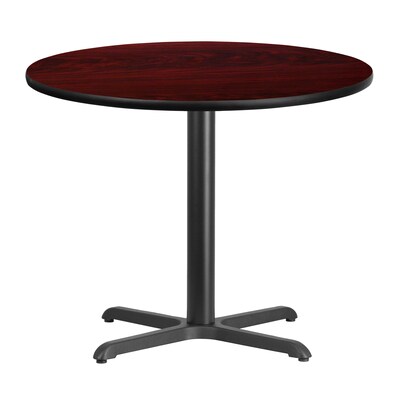 Flash Furniture 36'' Round Dining Table Top, Mahogany (XURD36MAT3030)