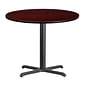 Flash Furniture 36'' Round Dining Table Top, Mahogany (XURD36MAT3030)