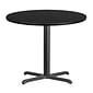 Flash Furniture 36'' Round Dining Table Top, Black (XURD36BKT3030)