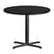 Flash Furniture 36 Round Dining Table Top, Black (XURD36BKT3030)