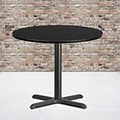 Flash Furniture 36 Round Dining Table Top, Black (XURD36BKT3030)