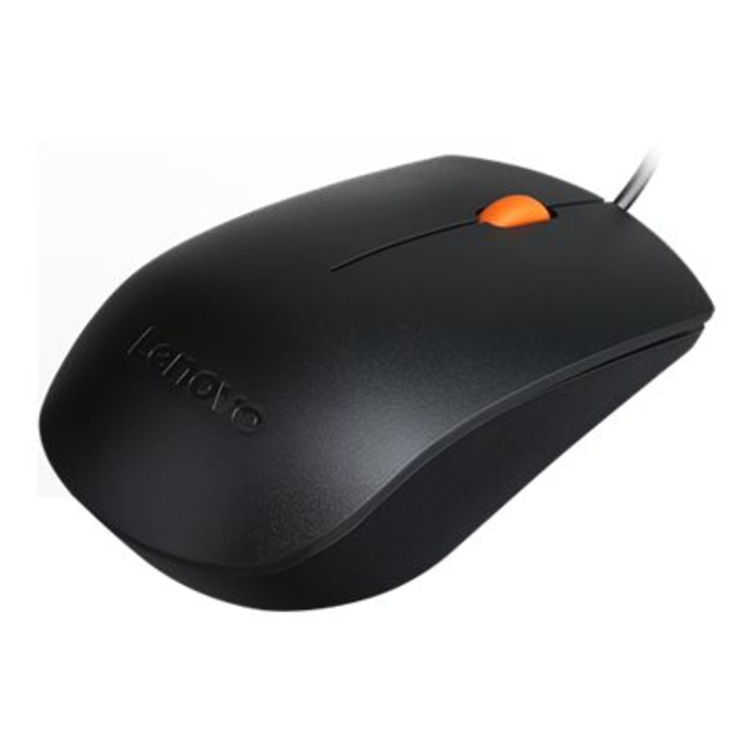 Lenovo 300 Ergonomic Ambidextrous USB Mouse, Black (GX30M39704)