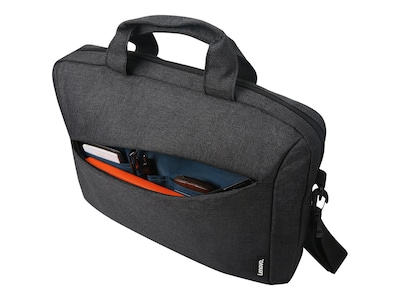 Lenovo Casual 15.6 Fabric Water Resistant Laptop Bag, Charcoal Black (GX40Q17229)