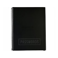 RE-FOCUS THE CREATIVE OFFICE 7.5 x 10 Large Password Keeper Book, Black (10004.5)