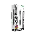 Zebra Z-Grip Retractable Ballpoint Pen, Fine Point, 0.7mm, Black Ink, Dozen (23910)