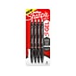 Sharpie S-Gel Retractable Gel Pen, Ultra Fine Point, Black Ink, 4/Pack (2141125)