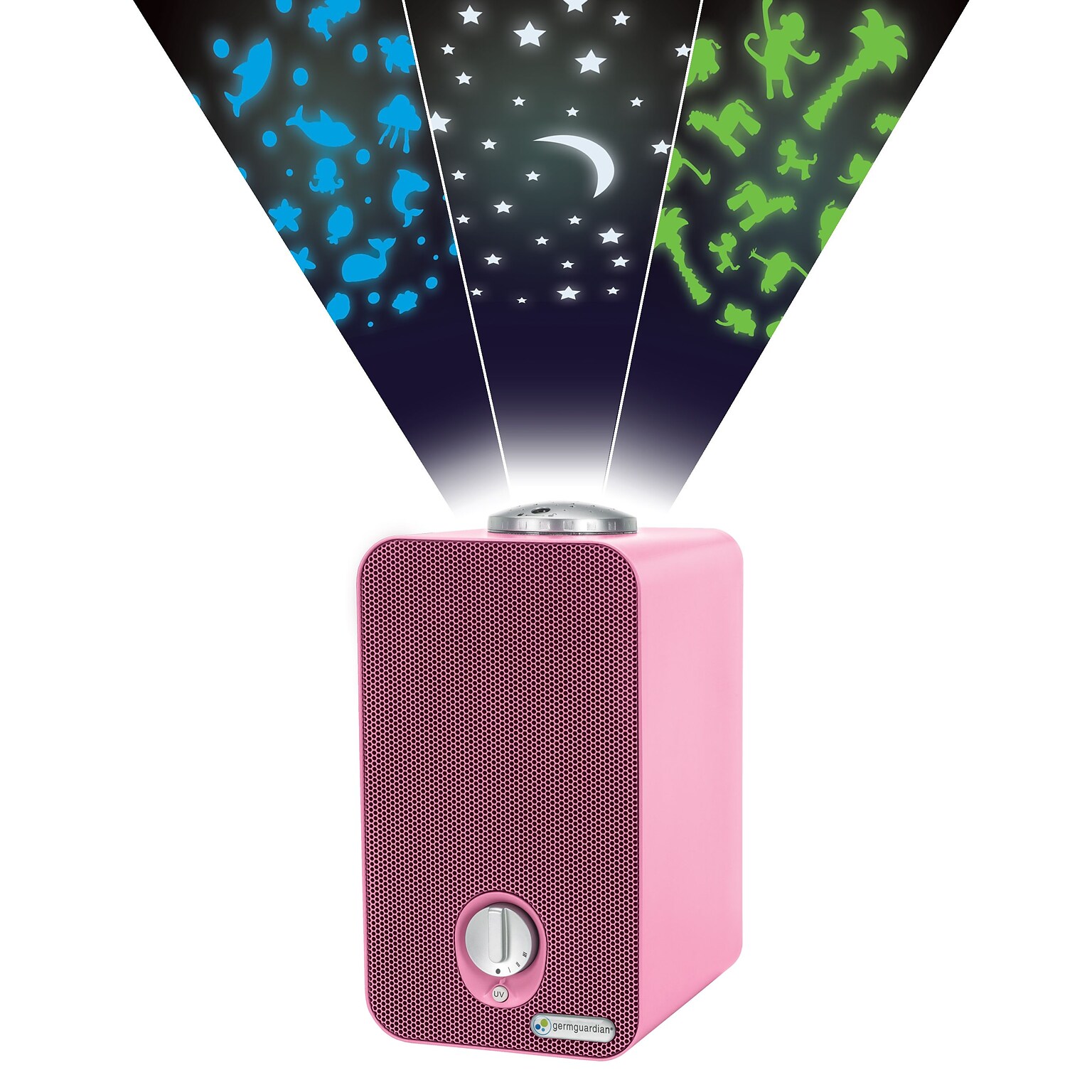 GermGuardian 4-in-1 HEPA Tabletop Air Purifier, 3-Speed, Pink (AC4150PCA)