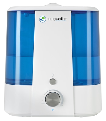 PureGuardian Ultrasonic Cool Mist Console Humidifier, 1.5-Gallon, White/Blue (H1175WCA)