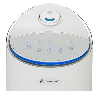 PureGuardian Ultrasonic Cool & Warm Mist Tower Humidifier, 1.5-Gallon, White (H3250WCA)