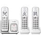 Panasonic KX-TGD533W Expandable 3 Handset Cordless Telephone with Call Block and Answering Machine, White