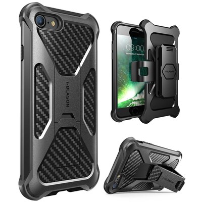 I-Blason Transformer Heavy Duty Case for Apple IPhone 8, Black (IPH8-TRANSF-BK)