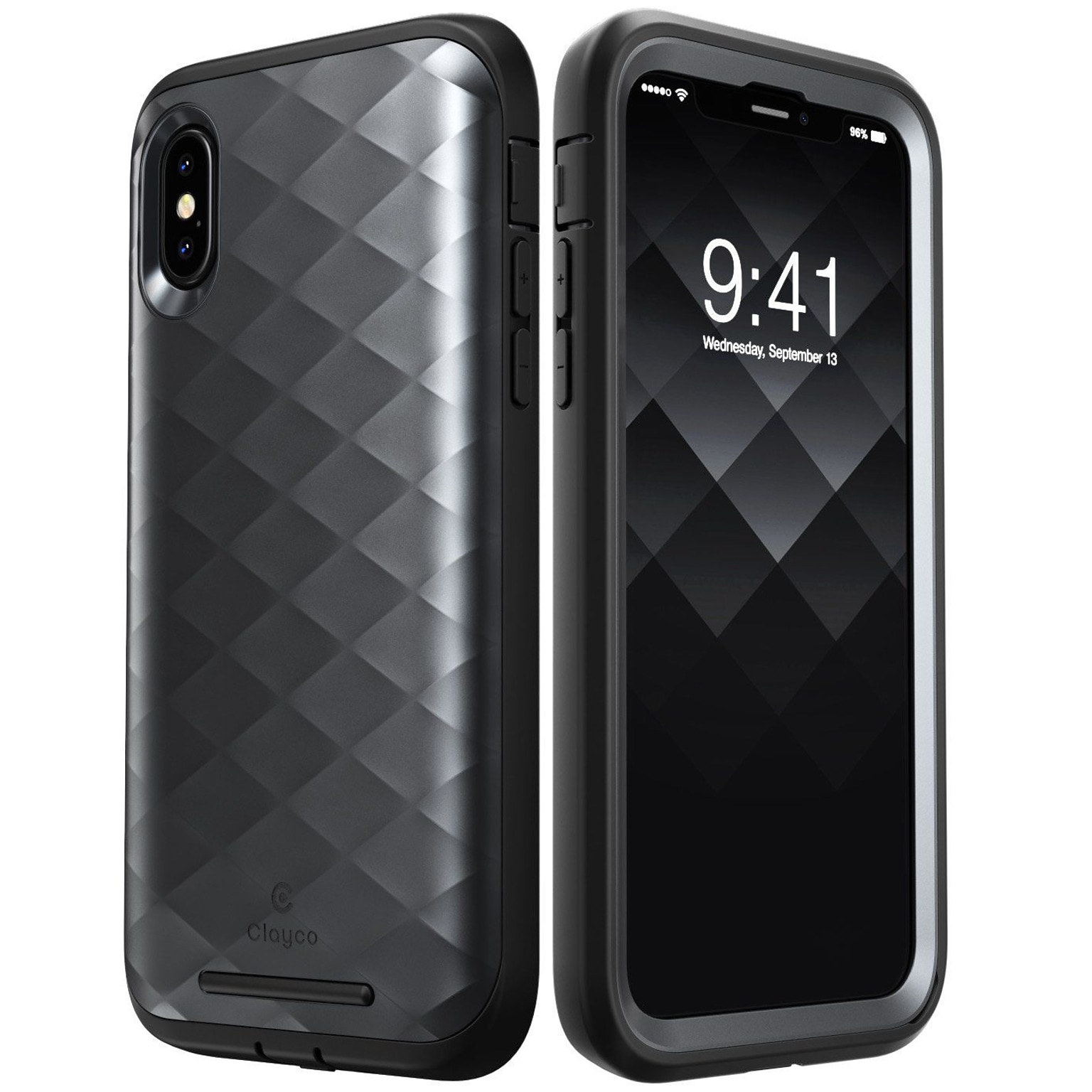 Clayco Hera Case for Iphone X, Black (ICL-IPHX-HRA-BK)