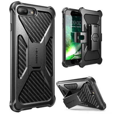 I-Blason Transformer Case for Iphone 8 Plus, Black (IPH8P-TRANSF-BK)