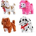 Walking And Barking Plush Happy Doggy Preschool Collection Holiday Toys, 4 Pack (PT_000000628)