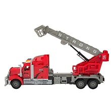 Red Remote Control Big Rig With Crane And Basket (TOYCAR135)