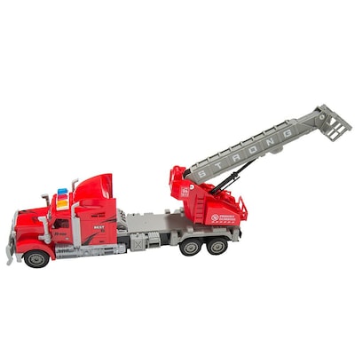 Red Remote Control Big Rig With Crane And Basket (TOYCAR135)