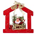 Red Santa Claus House Christmas Ornament Merry Christmas (ORNSAC201)