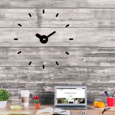 La Crosse Technology 20 - 24 Inch Adjustable Floating Dial Black Wall Clock (404-3261-INT)