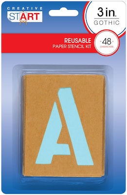 Creative Start Cardboard Stencils 3H 192 Count, Pack of 4 (098162PK4)