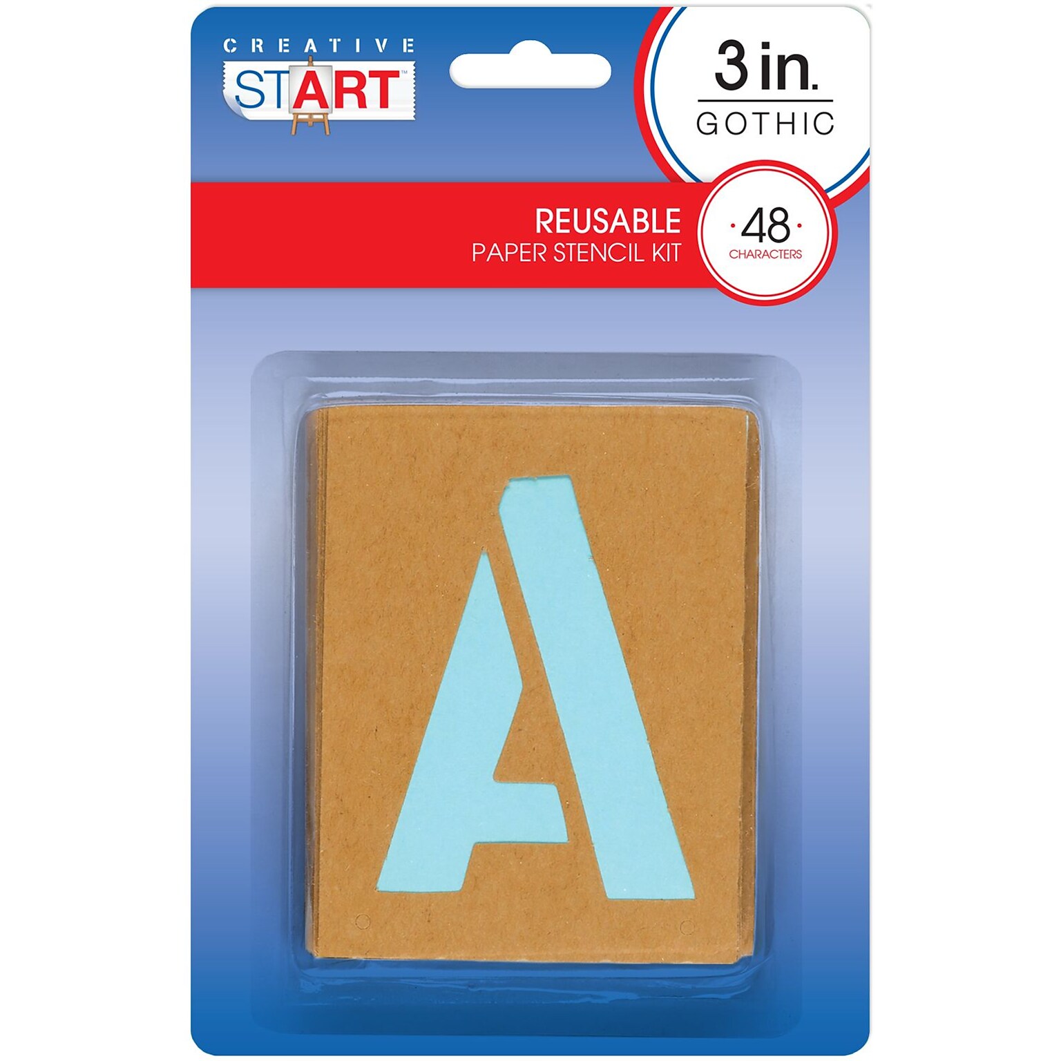 Creative Start Cardboard Stencils 3H 192 Count, Pack of 4 (098162PK4)