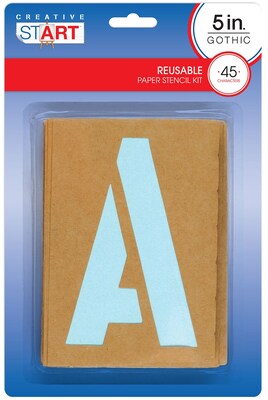 Creative Start Cardboard Stencils 5H 135 Count, 3 Pack (098164PK3)