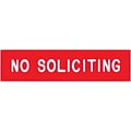 Cosco Sign, NO SOLICITORS, 8L x 2H, Red with White Text, Set of 3 (098001PK3)